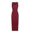 Dolce & Gabbana Rib-knit Stripe Maxi Dress In Red