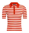 Dolce & Gabbana Red Striped Polo Shirt In Red