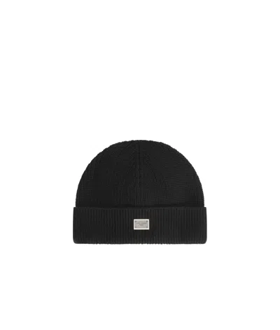 Dolce & Gabbana Rib Knitted Hat In Black