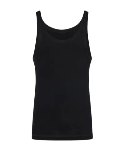 Dolce & Gabbana Ribbed Tank Top In Black