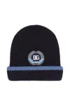 Dolce & Gabbana Ribbed Beanie In Black