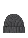 Dolce & Gabbana Ribbed Beanie In Gray
