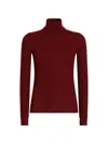 Dolce & Gabbana Ribbed Cashmere Turtleneck Pullover In Red