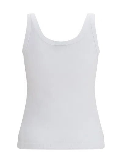 Dolce & Gabbana Ribbed Cotton Tank Top In White