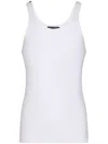 DOLCE & GABBANA RIBBED COTTON TANK TOP