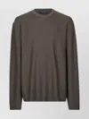 Dolce & Gabbana Ribbed Crewneck Sweater In Fine Knit In Gray