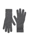 Dolce & Gabbana Ribbed-cuff Gloves In Gray