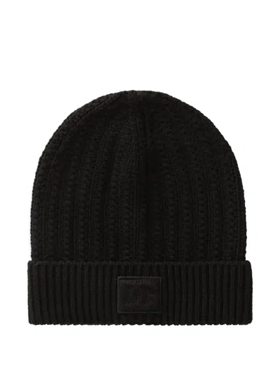 Dolce & Gabbana Ribbed-knit Beanie In Black