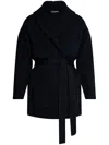 Dolce & Gabbana Ribbed-knit Belted Cardigan In Black