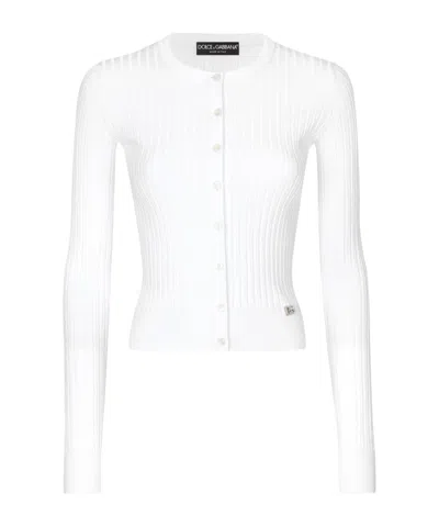 DOLCE & GABBANA DOLCE  GABBANA LOGO PLAQUE BUTTONED CARDIGAN