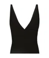 Dolce & Gabbana Ribbed-knit Cropped Tank Top In Black