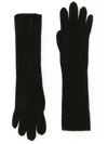Dolce & Gabbana Ribbed-knit Gloves In Black
