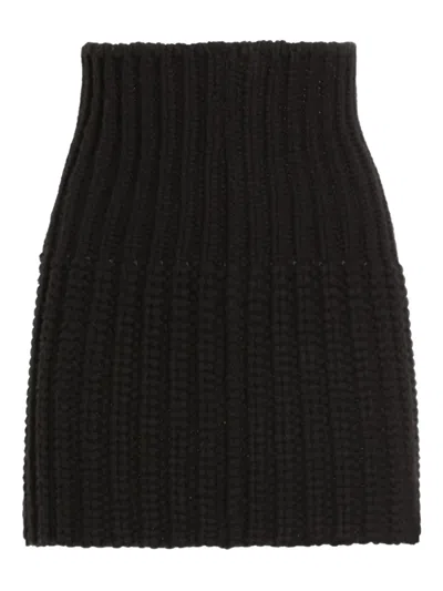 DOLCE & GABBANA RIBBED-KNIT MINI SKIRT