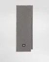 Dolce & Gabbana Ribbed Knit Scarf In Gray