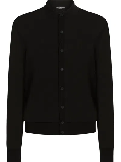 Dolce & Gabbana Ribbed-knit Shirt In Black