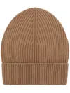 Dolce & Gabbana Ribbed-knit Turn-up Beanie In Brown