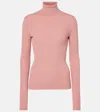 Dolce & Gabbana Ribbed-knit Wool-blend Sweater In Pink