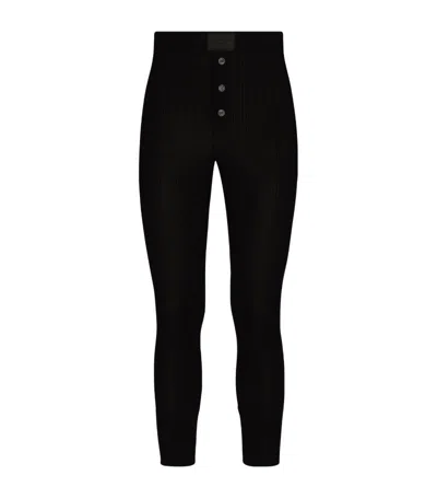 DOLCE & GABBANA RIBBED LEGGINGS