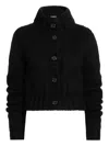 Dolce & Gabbana Ribbed Long-sleeves Cardigan In Black