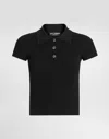 Dolce & Gabbana Ribbed Polo Sweater In Black