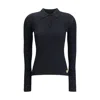 Dolce & Gabbana Women Ribbed Polo Sweater In Blue