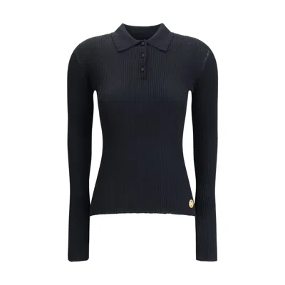 DOLCE & GABBANA RIBBED POLO SWEATER