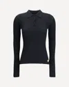 Dolce & Gabbana Women Ribbed Polo Sweater In Blue