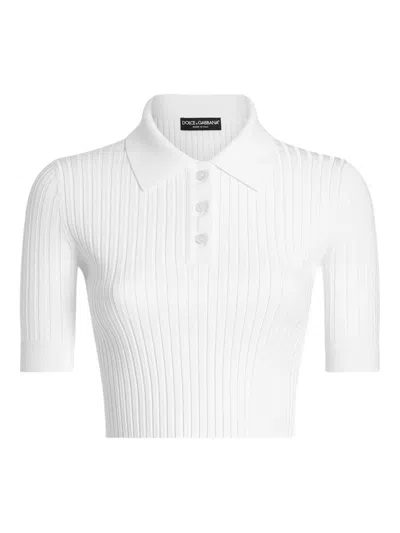 Dolce & Gabbana Ribbed Polo Top