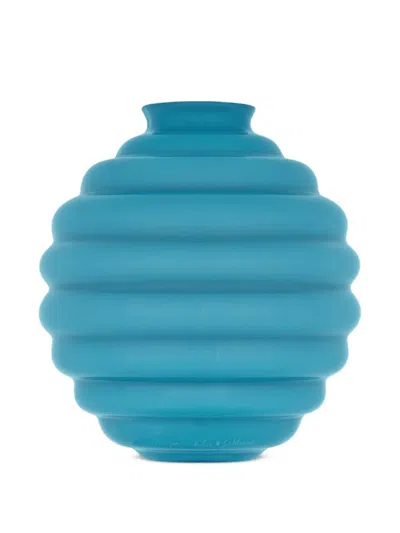 DOLCE & GABBANA RIBBED ROUND VASE (26CM X 29CM)