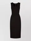 Dolce & Gabbana Sleeveless Scoop Neck Jersey Midi Dress In Black