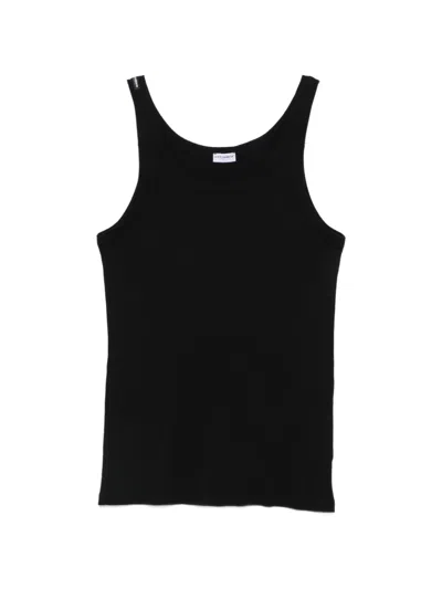 Dolce & Gabbana Ribbed Scoop-neck Tank Top In Black