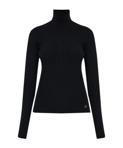 Dolce & Gabbana Ribbed Sweater In Black