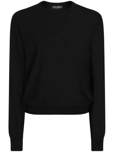Dolce & Gabbana Ribbed Sweater In Black