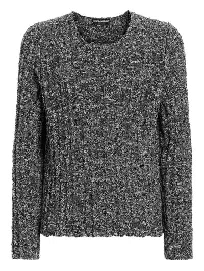 Dolce & Gabbana Ribbed Sweater In Gray