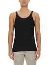 Dolce & Gabbana Marcello Ribbed-knit Tank Top In Black