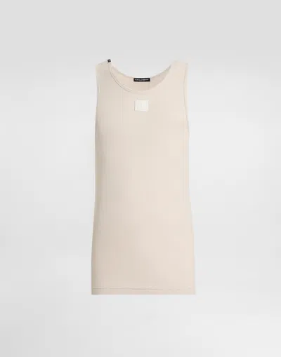 Dolce & Gabbana Canotta A Costine In White
