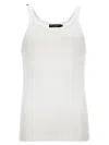 Dolce & Gabbana Classic Fit Cotton Blend Tank Top With Ribbed Texture