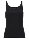 Dolce & Gabbana Ribbed Slim Black Tank Top In Black