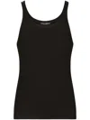 Dolce & Gabbana Marcello Ribbed-knit Tank Top In Black