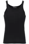 Dolce & Gabbana Marcello Ribbed-knit Tank Top In Black