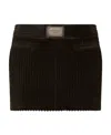 Dolce & Gabbana Ribbed Velvet Mini Skirt In Black