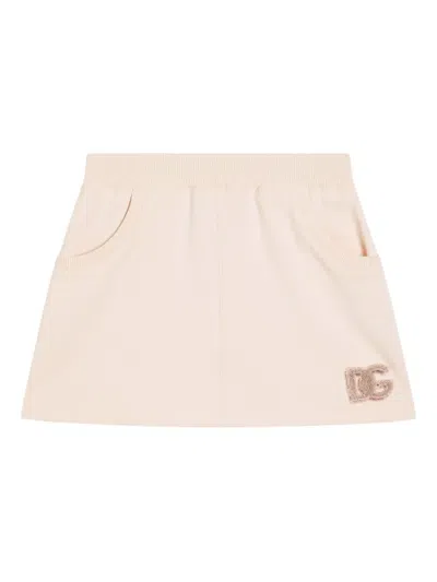 Dolce & Gabbana Kids' Ribbed-waistband Skirt In Pink
