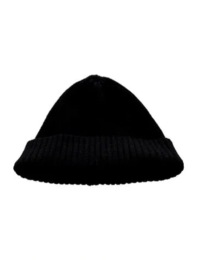 Pre-owned Dolce & Gabbana Ribbed Wool Beanie In Black