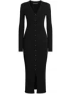 Dolce & Gabbana Long Stretch Viscose Knit Cardigan With Dg Logo In Black