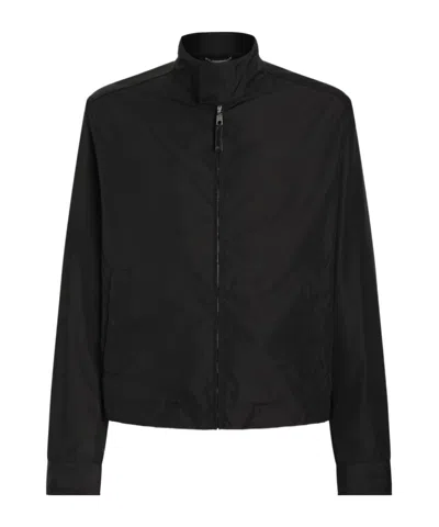 Dolce & Gabbana Right-collar Casual Jacket In Black