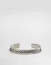 Dolce & Gabbana Rigid Bracelet With Dolce&gabbana Logo In Silver