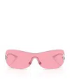 Dolce & Gabbana Womens Dg2308 Shield-frame Metal Sunglasses Silver In Silver