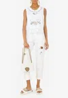 Dolce & Gabbana Ripped Boyfriend Jeans In White