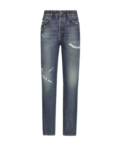 DOLCE & GABBANA DOLCE  GABBANA RIPPED JEANS