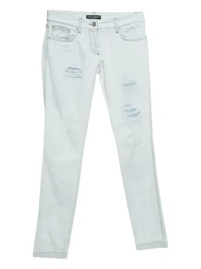 Pre-owned Dolce & Gabbana Ripped-detail Jeans